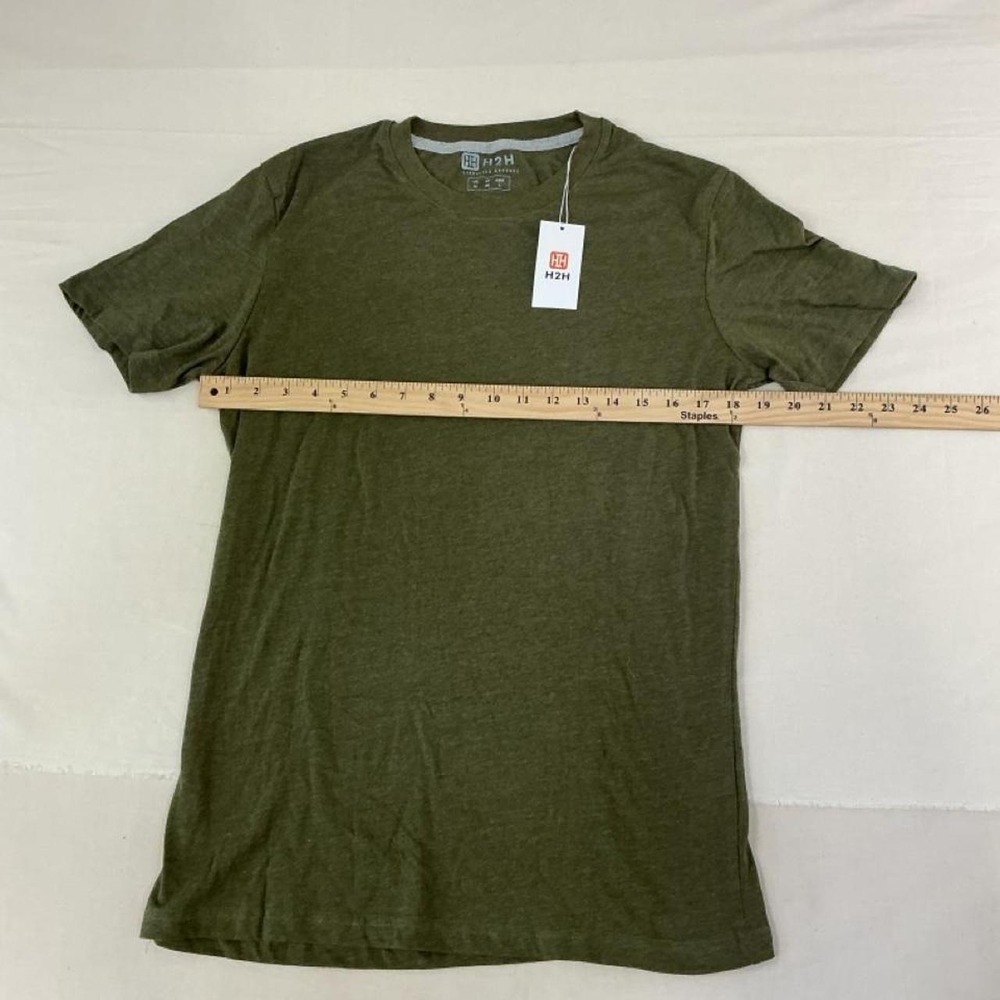 Classic H2H olive green crew neck t-shirt - Picture 5 of 5
